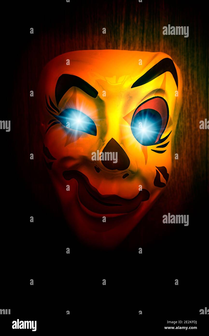 masque de clown effrayant Banque D'Images