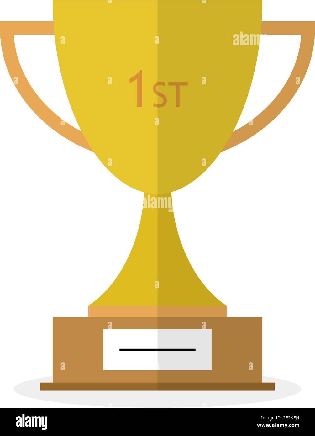 Icône de la coupe du gagnant. Symbole de coupe plate de trophée vecteur. SPE 10 Illustration de Vecteur