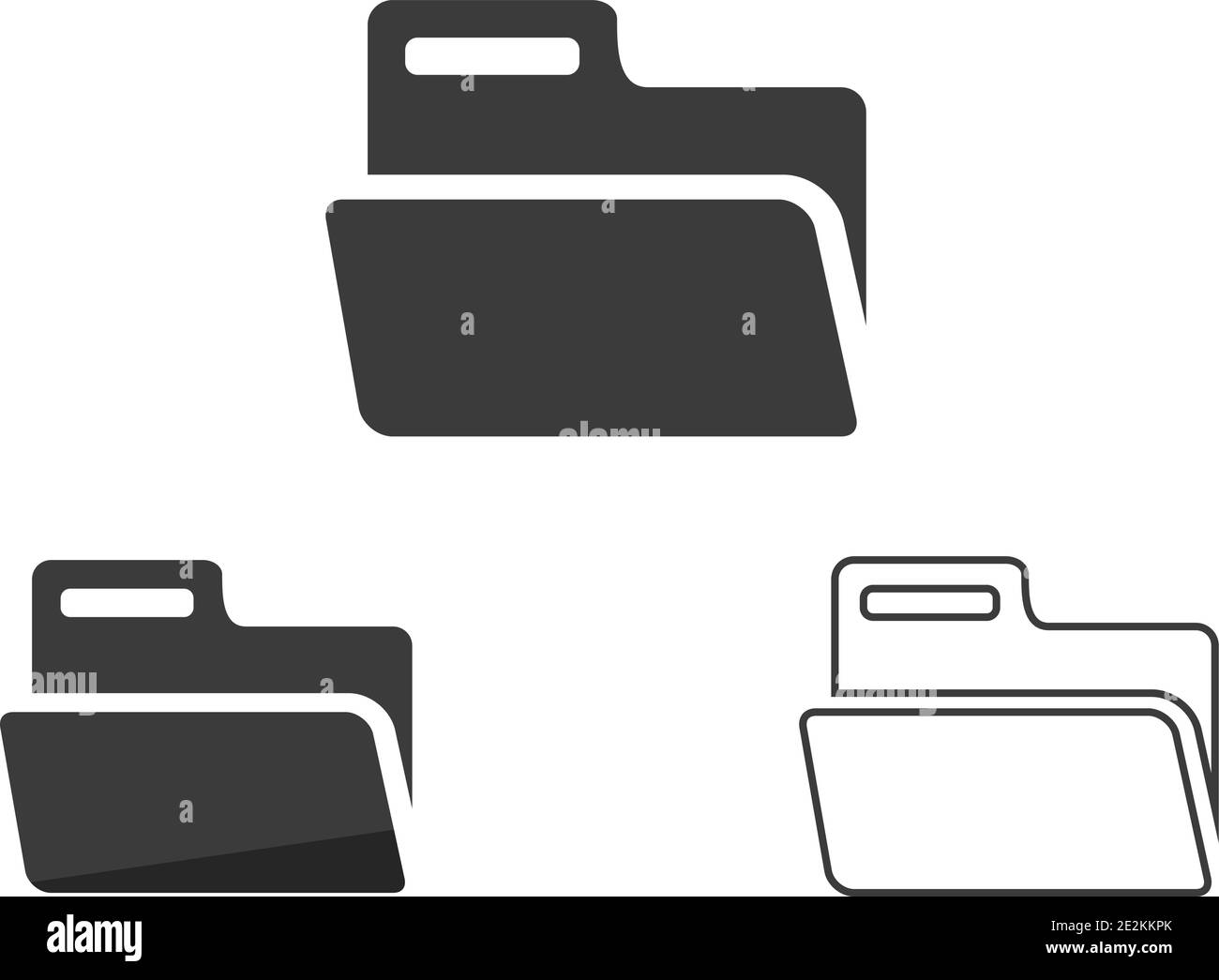 Icône de dossier. Icône définir les dossiers. Icône Web. Style plat Illustration de Vecteur