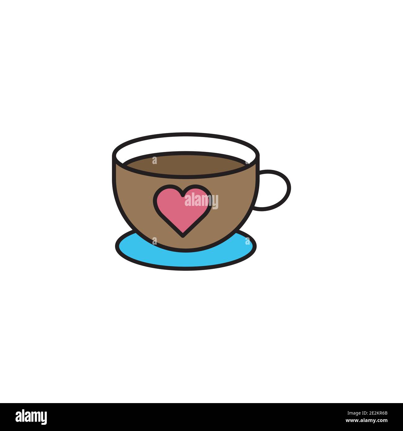 Tasse avec cœur coloré tasse de café tasse tasse à thé