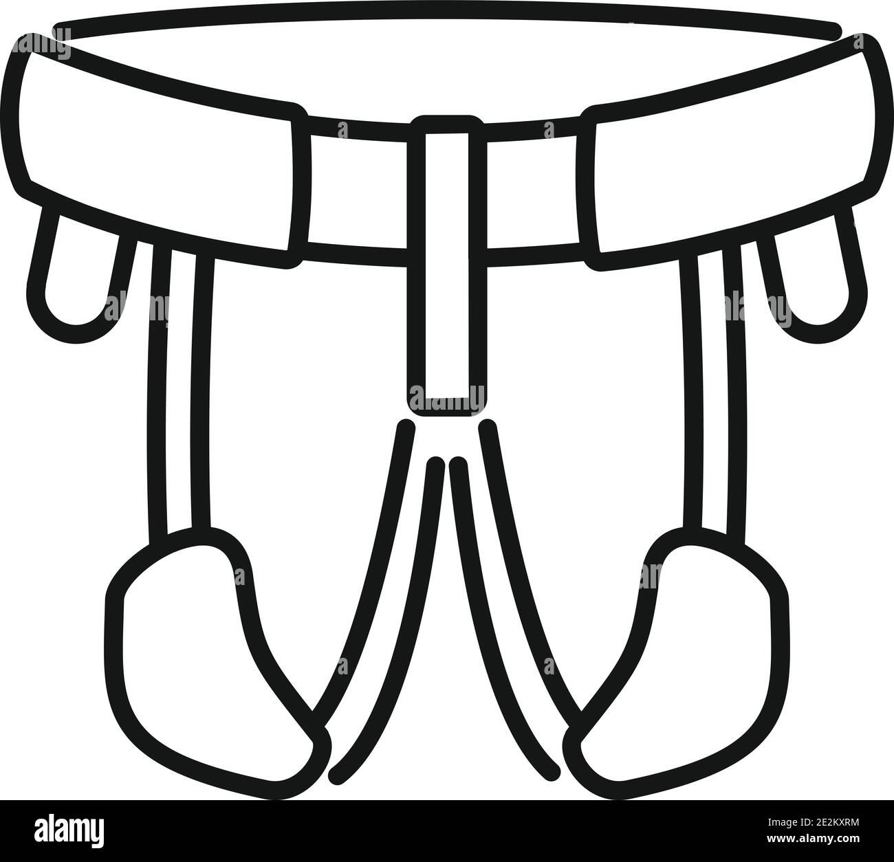Ceinture d'alpiniste industrielle, style de contour Illustration de Vecteur