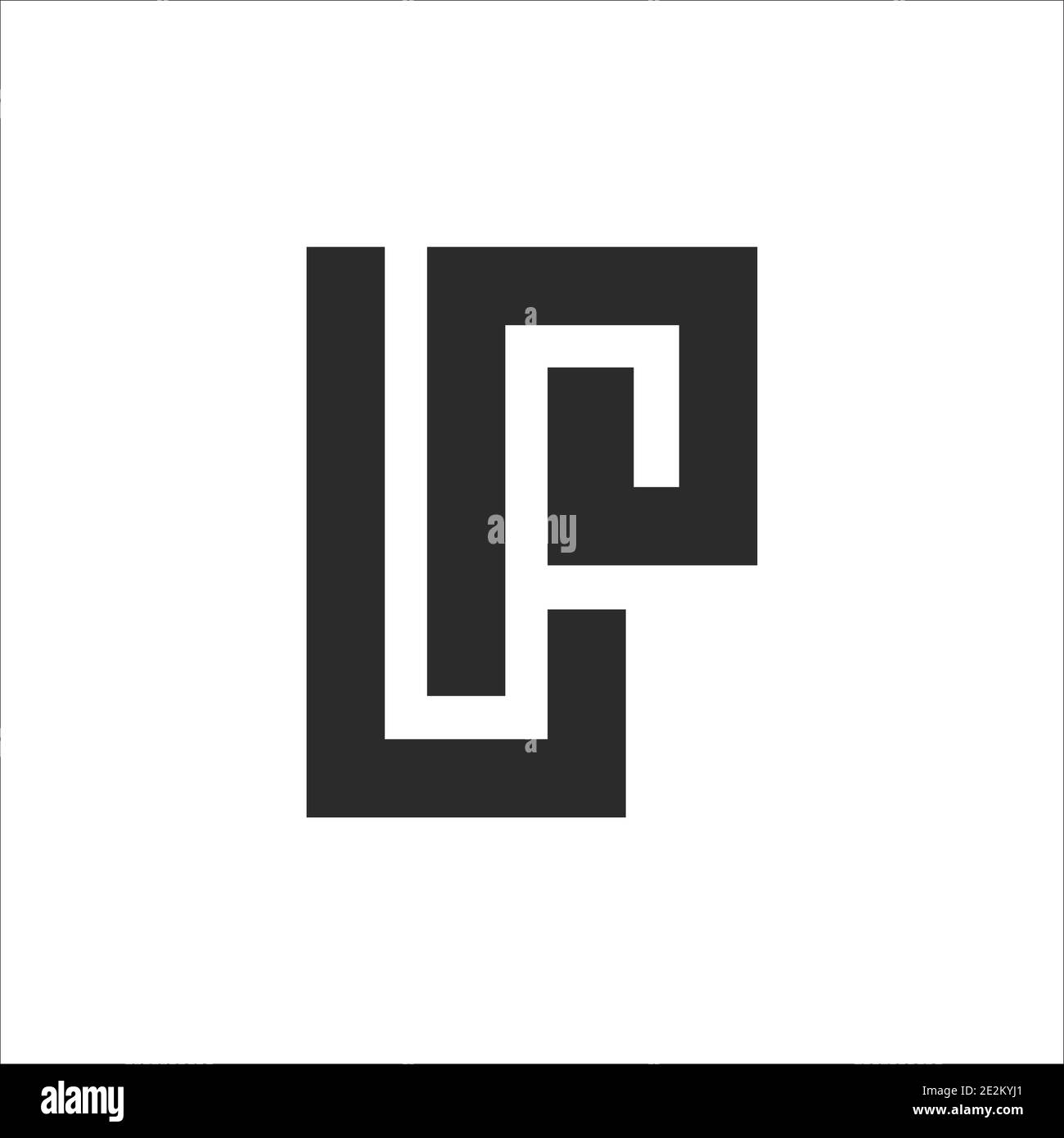 Logo initial lettre lp avec modèle de vecteur typographique professionnel moderne et créatif. Design créatif abstrait lettre pl logo. Illustration de Vecteur