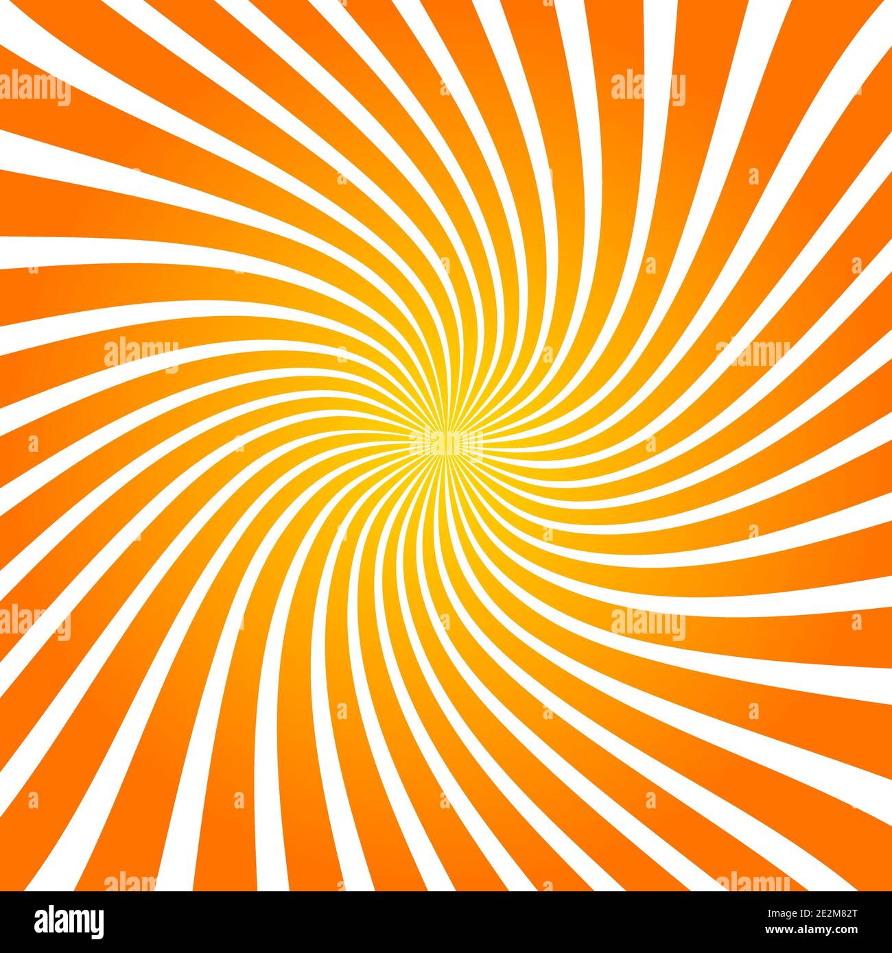 Rayons du soleil. Rayons de soleil à motif plat. Arrière-plan orange. Spirale. Eps10 Illustration de Vecteur