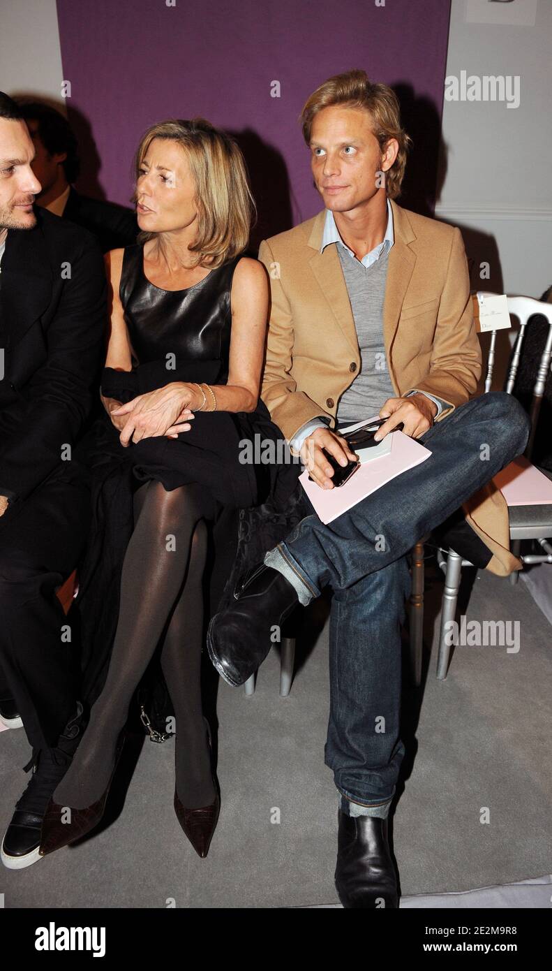 Claire Chazal et Arnaud Lemaire au Dior's Spring Summer 2010 haute Couture Fashion show à Paris, France, le 25 janvier 2010. Photo de Thierry Orban/ABACAPRESS.COM Banque D'Images