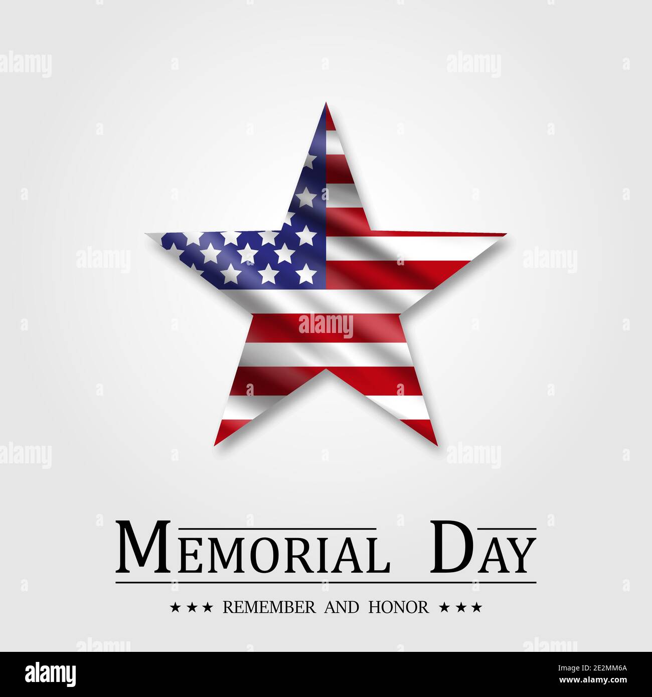 Memorial Day. Star and Flag USA avec ombre. Eps10 Illustration de Vecteur