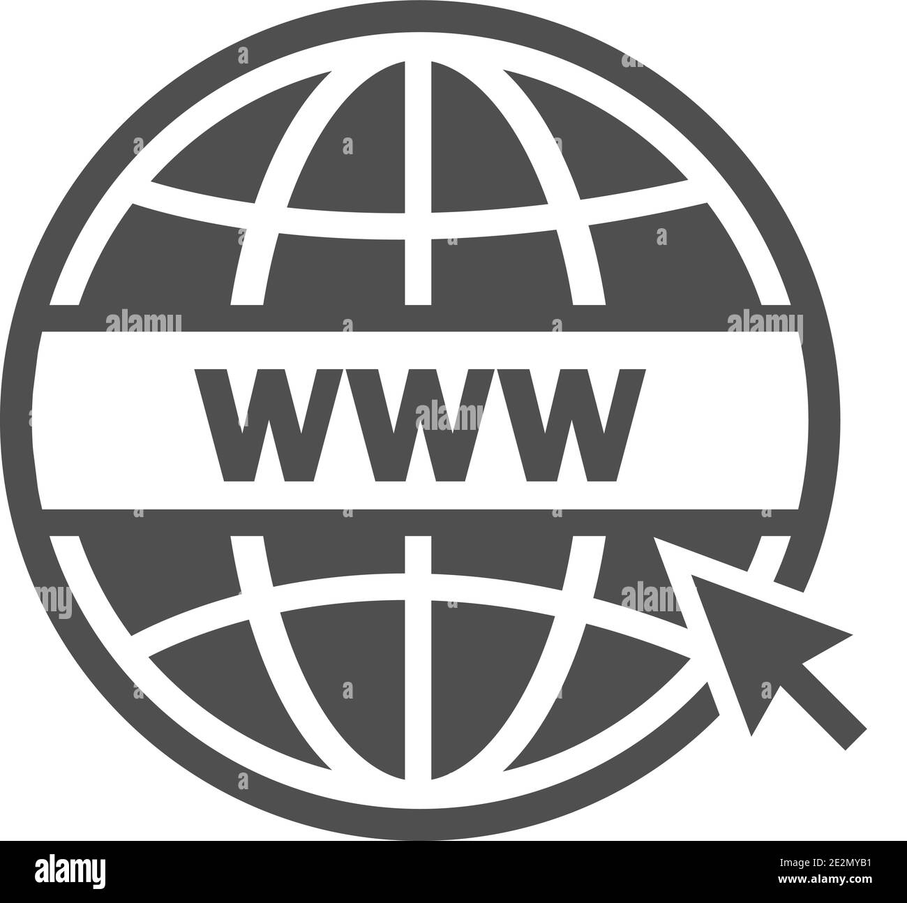 WWW. Icône de site Web globe avec curseur. Eps10 Illustration de Vecteur
