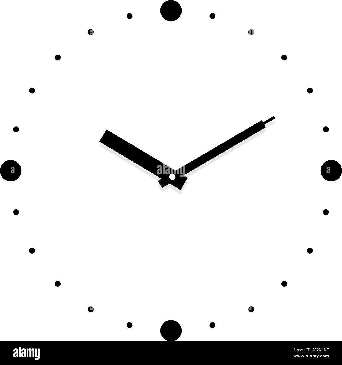 Horloge sur fond blanc. Illustration de Vecteur