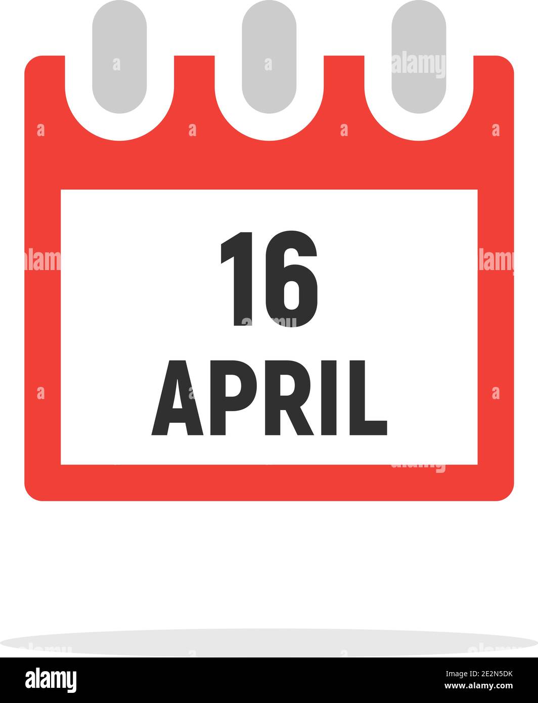 Icône Calendrier. 16 avril bonne journée de Pâques. Icône vecteur Image Vectorielle Stock - Alamy