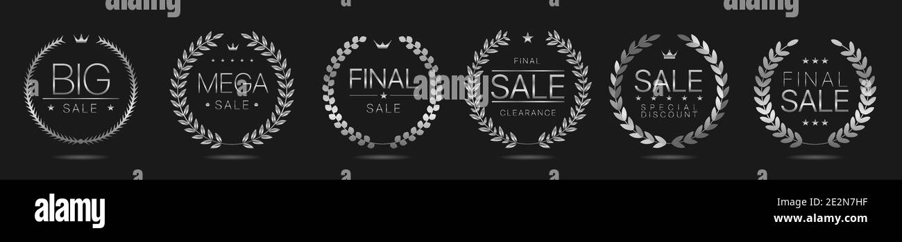 Couronne de laurier icons Illustration de Vecteur