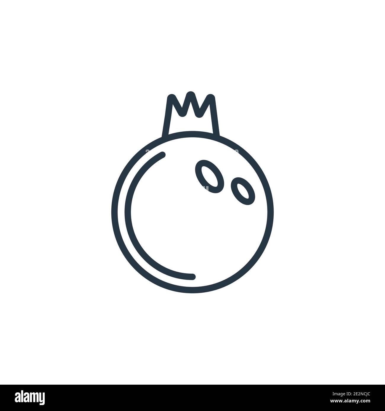 Icône de vecteur de contour grenade. Icône de grenade noire fine ligne, vecteur plat illustration d'élément simple de fruits modifiables concept strok isolé Illustration de Vecteur
