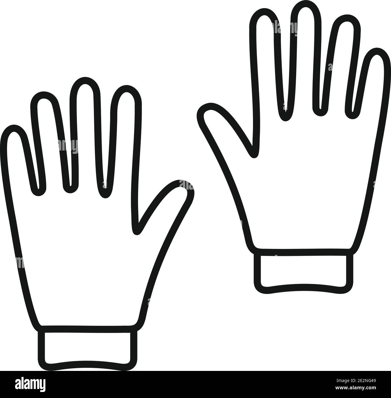 Gants d'alpiniste industriel Icon, style contour Illustration de Vecteur