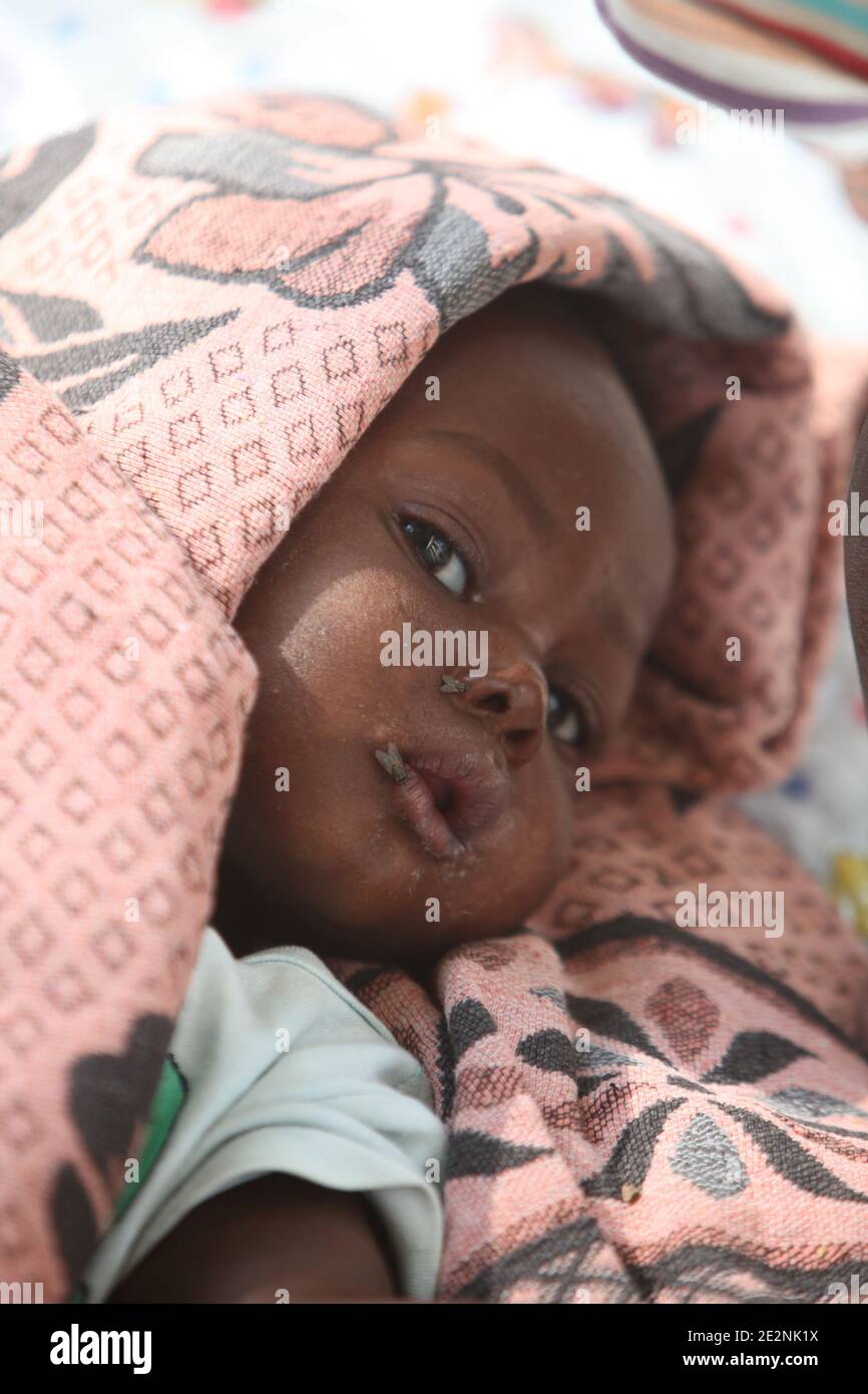 Enfants de l'Orphan notre-Dame de la Nativite, Fontamara 27, près de Port-au-Prince, Haïti, le 09 février 2010. Photo de Normand Blouin/ABACAPRESS.COM Banque D'Images