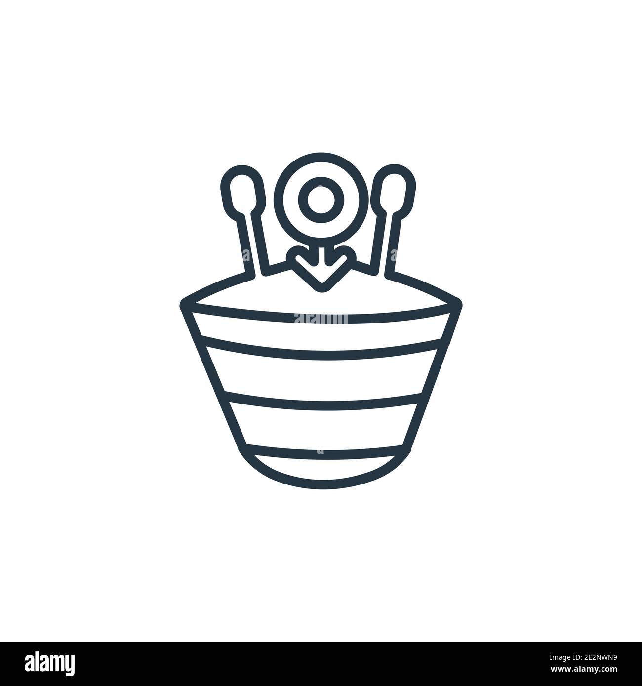 Icône de vecteur de courbure spatio-temporelle. Icône de courbure d'espace noir de ligne mince, vecteur plat illustration d'élément simple de l'éducation modifiable con Illustration de Vecteur