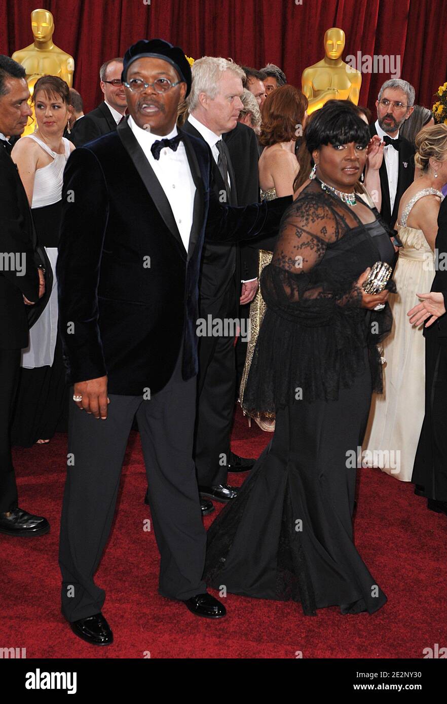 Samuel L. Jackson et Latanya Richardson arrivent à la 82e cérémonie de remise des prix de l'Académie, qui s'est tenue au Kodak Theatre de Los Angeles, Californie, États-Unis, lors du match 07, 2010. Photo de Lionel Hahn/ABACAPRESS.COM (photo : Samuel L. Jackson, Latanya Richardson) Banque D'Images