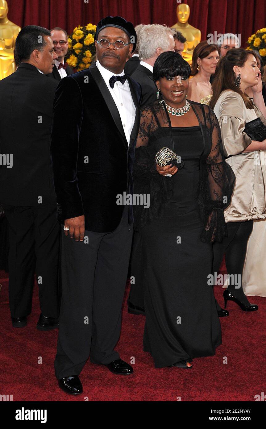 Samuel L. Jackson et Latanya Richardson arrivent à la 82e cérémonie de remise des prix de l'Académie, qui s'est tenue au Kodak Theatre de Los Angeles, Californie, États-Unis, lors du match 07, 2010. Photo de Lionel Hahn/ABACAPRESS.COM (photo : Samuel L. Jackson, Latanya Richardson) Banque D'Images