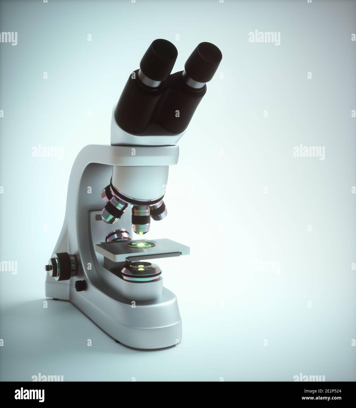 Microscope électronique optique. Instrument de laboratoire avec chemin de coupure inclus. Banque D'Images