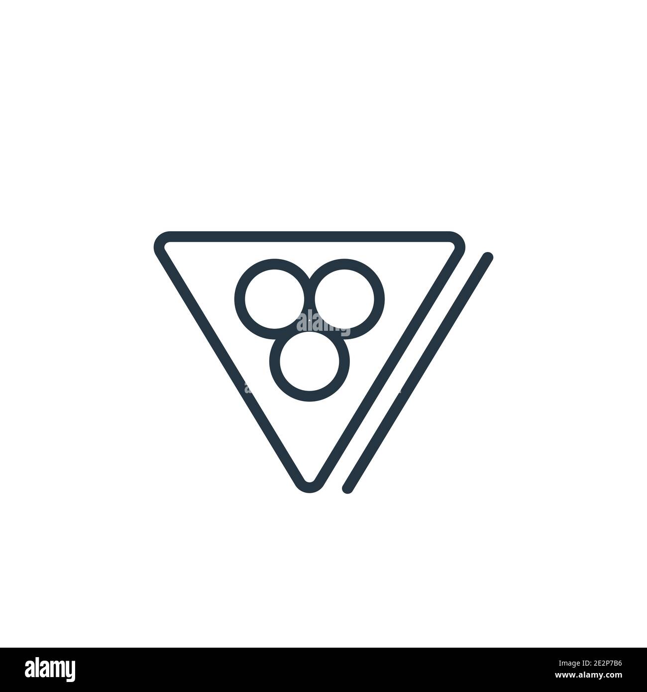 Icône de vecteur de contour de billard. Icône de billard noire fine ligne, vecteur plat illustration d'élément simple du concept de divertissement éditable isolé sur Illustration de Vecteur