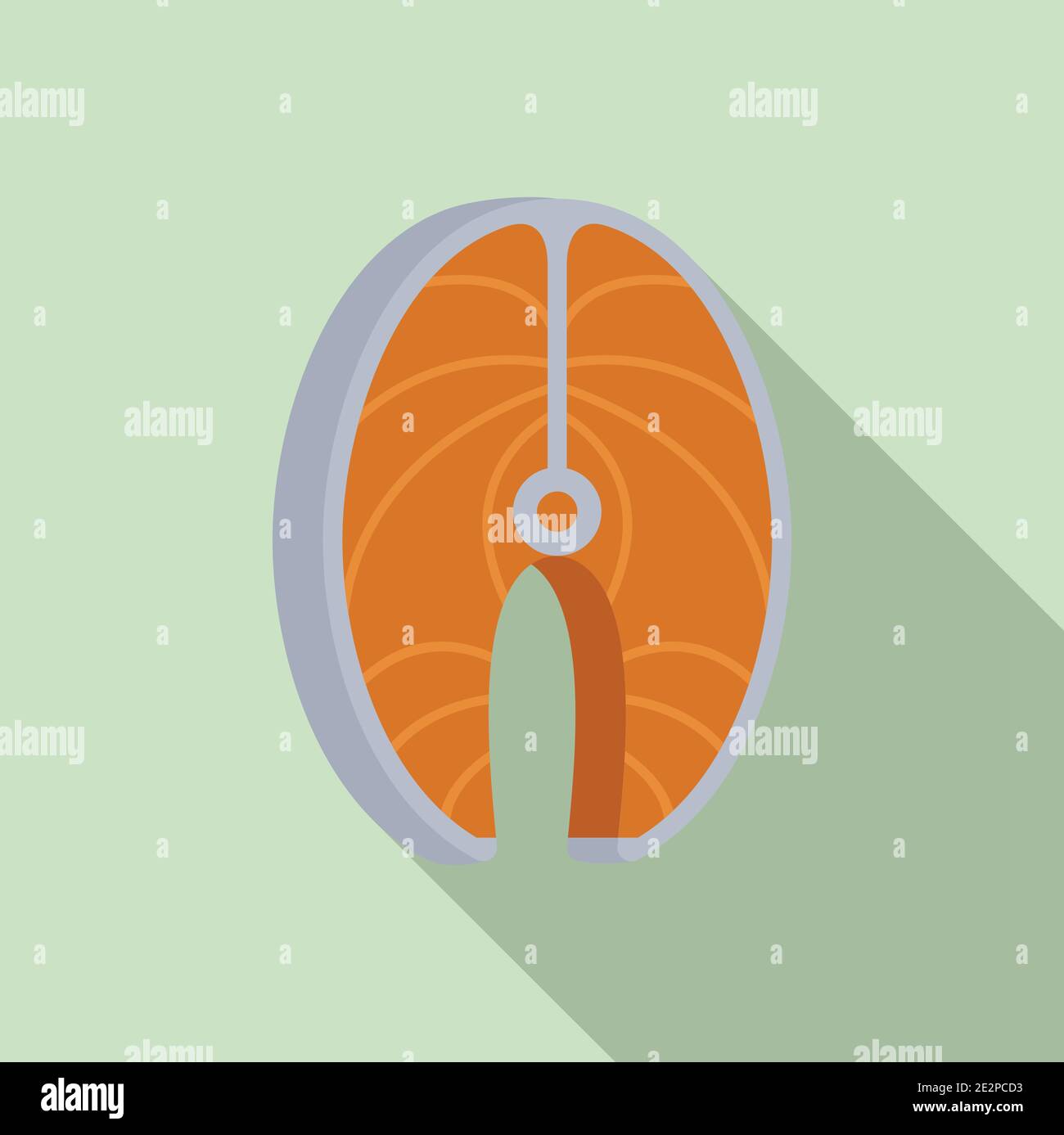 Icône de poisson rouge de Suède, style plat Illustration de Vecteur