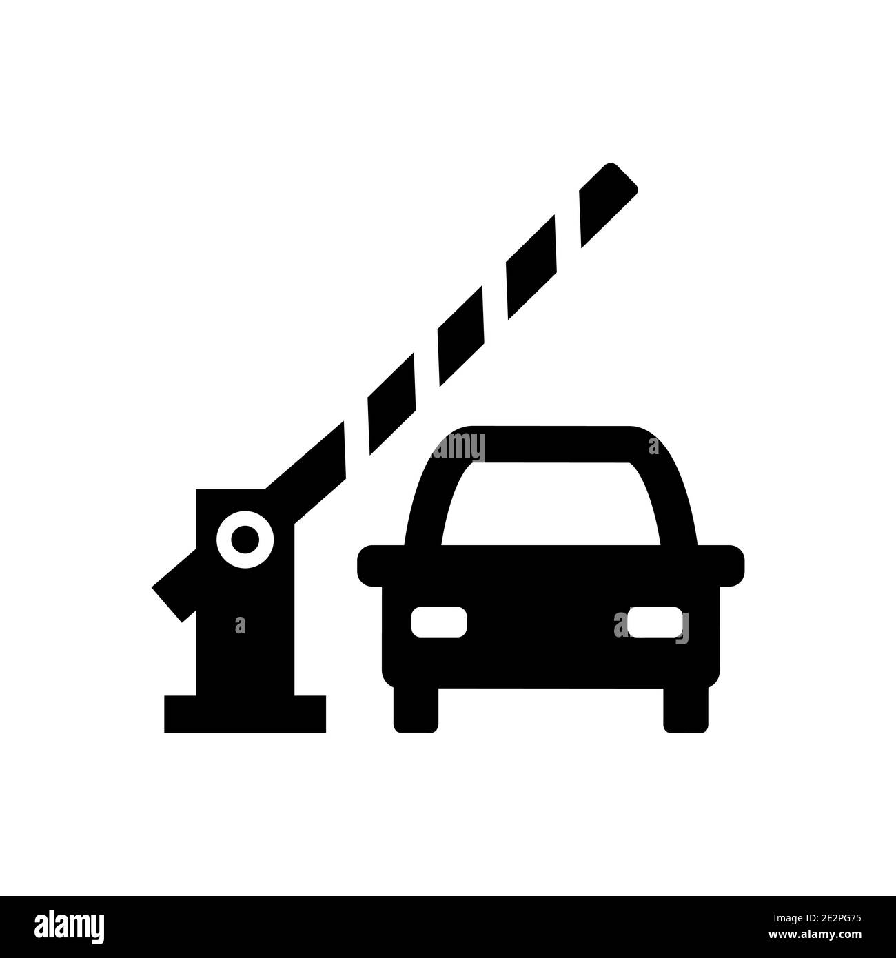 Icône de vecteur de barrière de sécurité pour voitures et stationnement Illustration de Vecteur