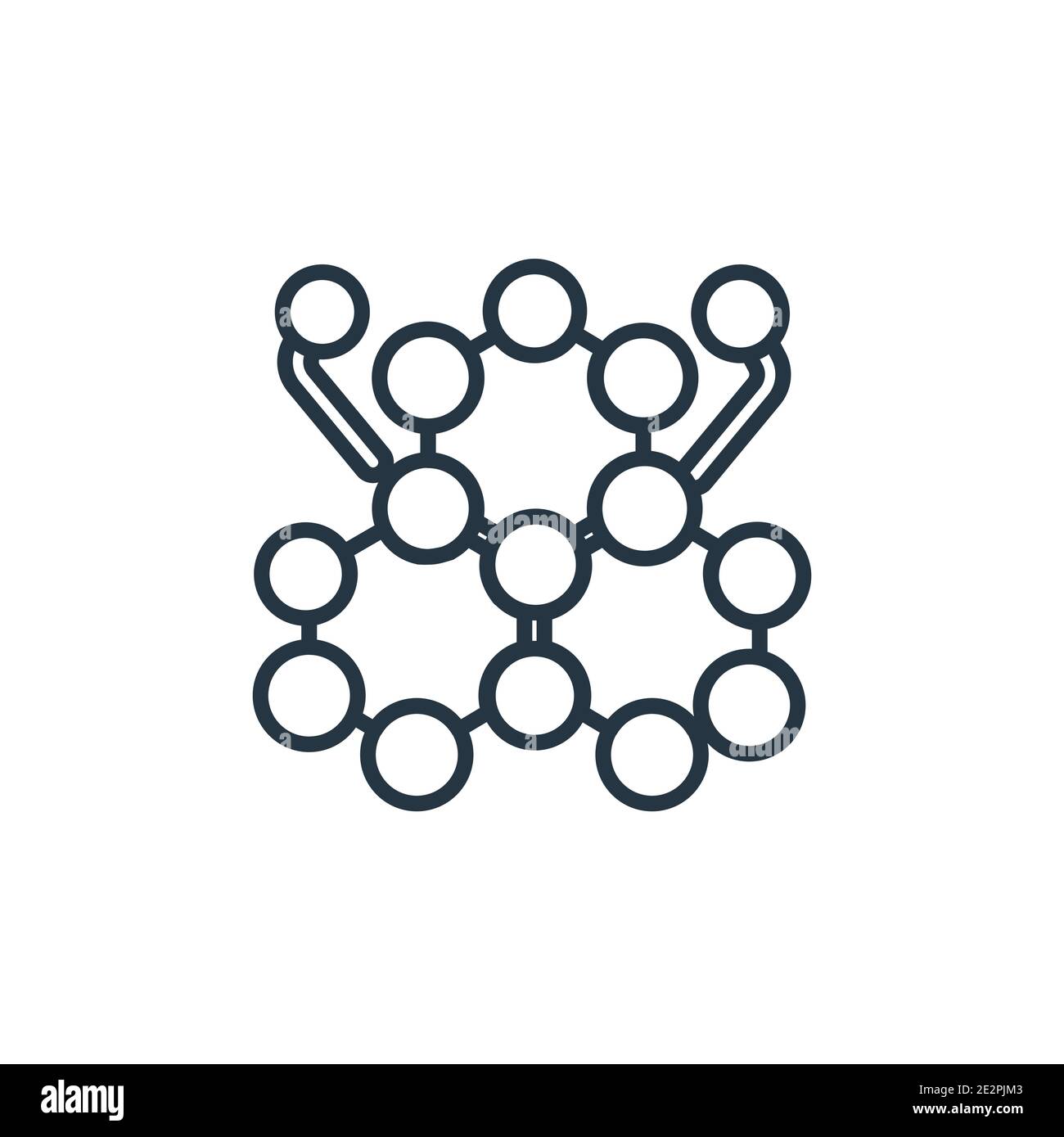 Icône de vecteur de contour du diagramme chimique. Icône de diagramme chimique noir à lignes fines, vecteur plat illustration d'élément simple du concept d'éducation modifiable i Illustration de Vecteur