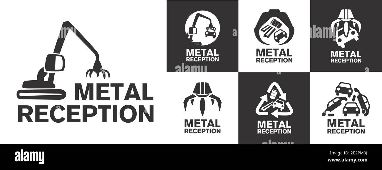 métal de réception et d'utilisation du logo vector Illustration de Vecteur