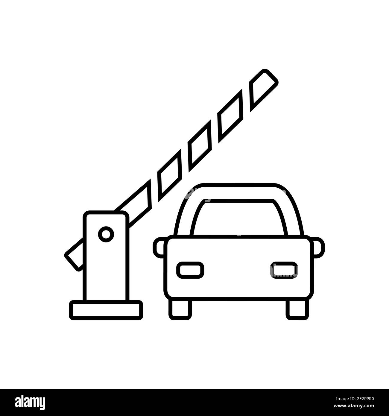 Icône vectorielle de la barrière de sécurité pour voitures et parkings Illustration de Vecteur