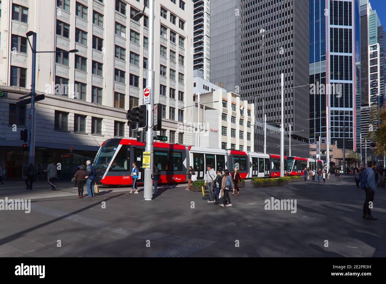 Système de transports en commun Sydney Light Rail sur George Street Sydney Australie Banque D'Images