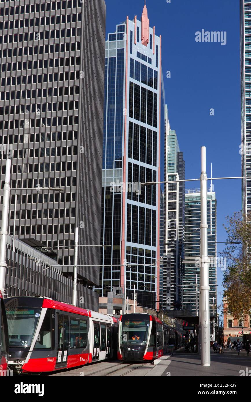 Système de transports en commun Sydney Light Rail sur George Street Sydney Australie Banque D'Images