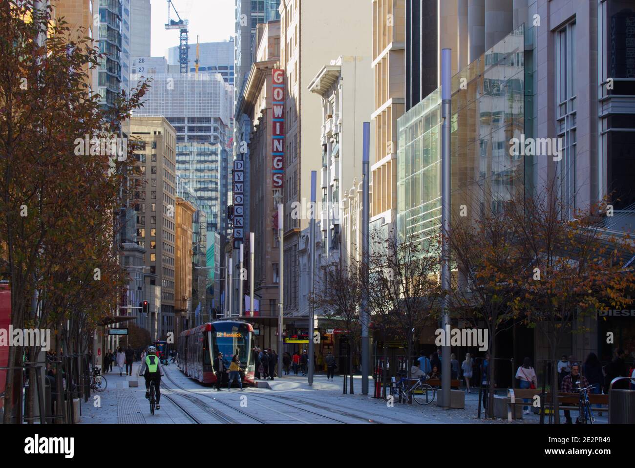 Système de transports en commun Sydney Light Rail sur George Street Sydney Australie Banque D'Images