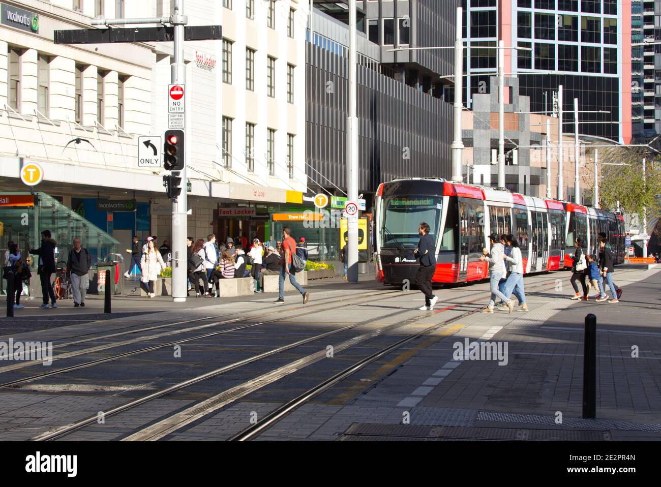 Système de transports en commun Sydney Light Rail sur George Street Sydney Australie Banque D'Images