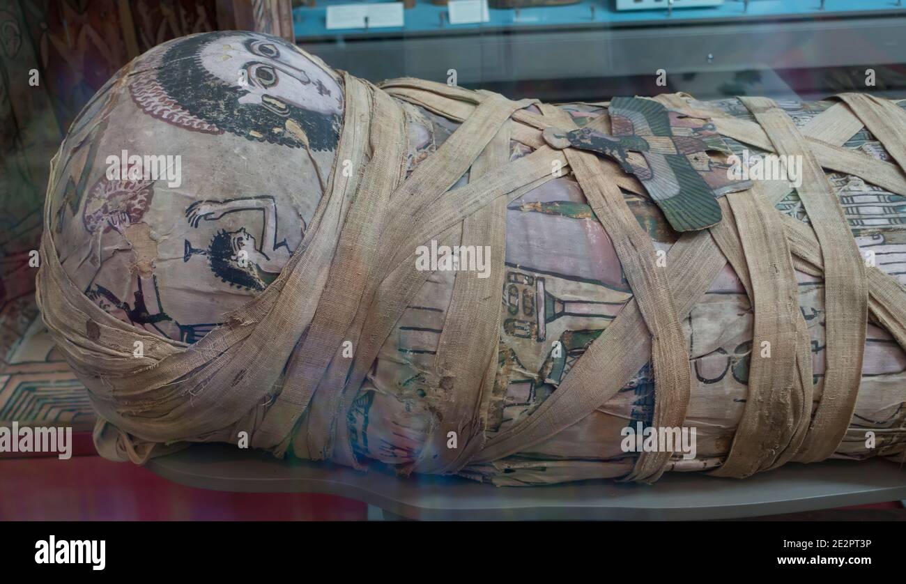 La momie de Cleopatra dans le British Museum, Londres, Angleterre, Royaume-Uni Banque D'Images