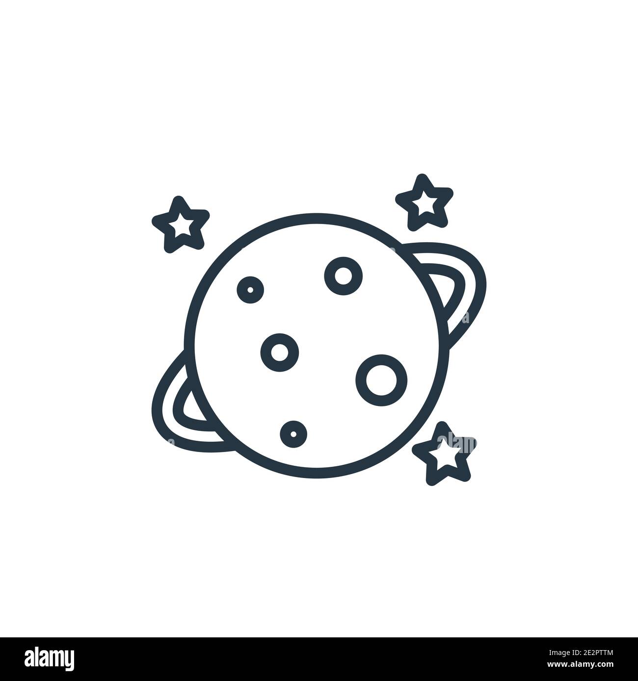 Icône vecteur planète saturn. Icône saturne planète noire ligne mince, vecteur plat illustration d'élément simple du concept éducatif modifiable isoler Illustration de Vecteur