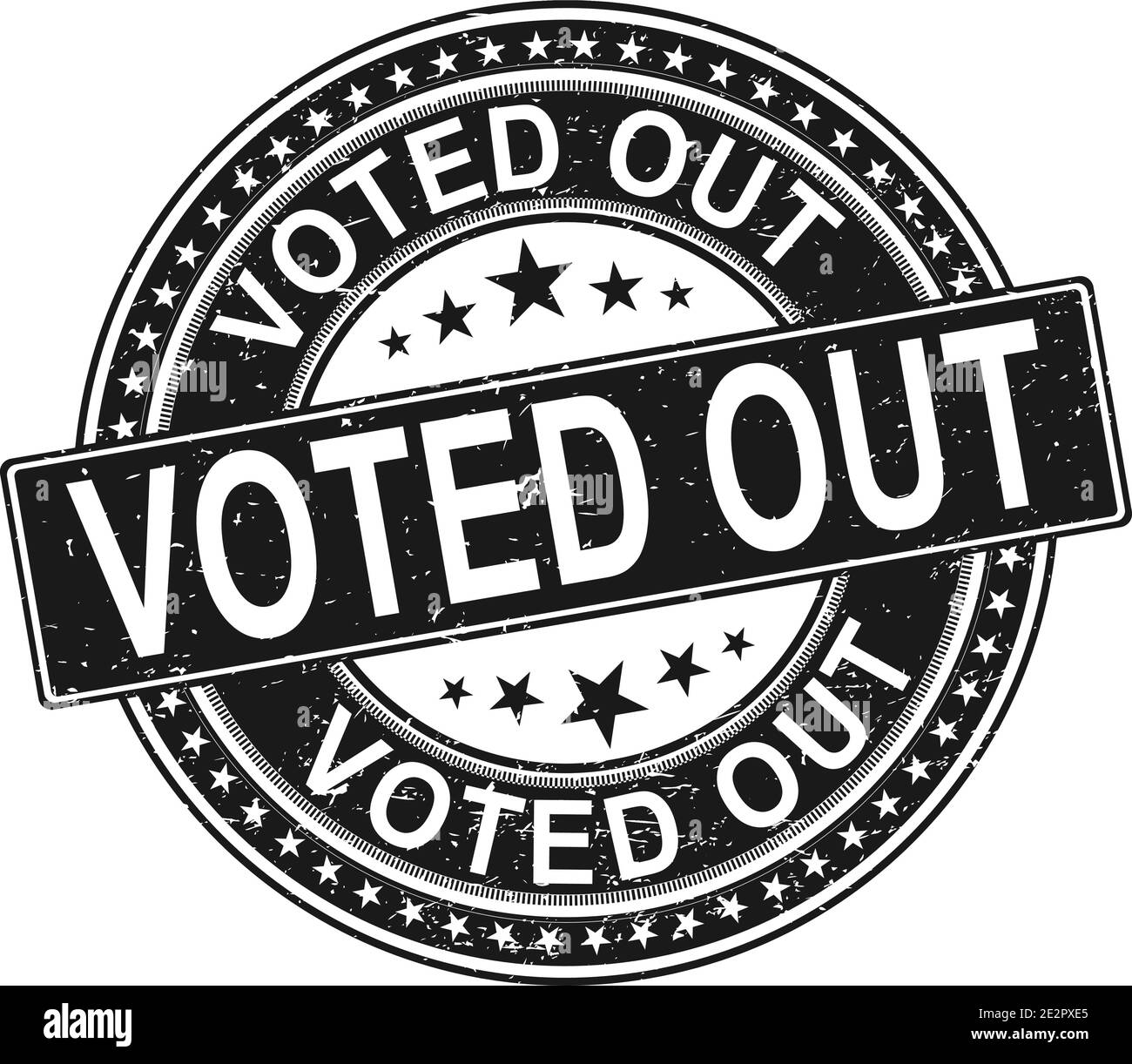 votez. timbre. rond noir grunge signe de vote vintage Illustration de Vecteur