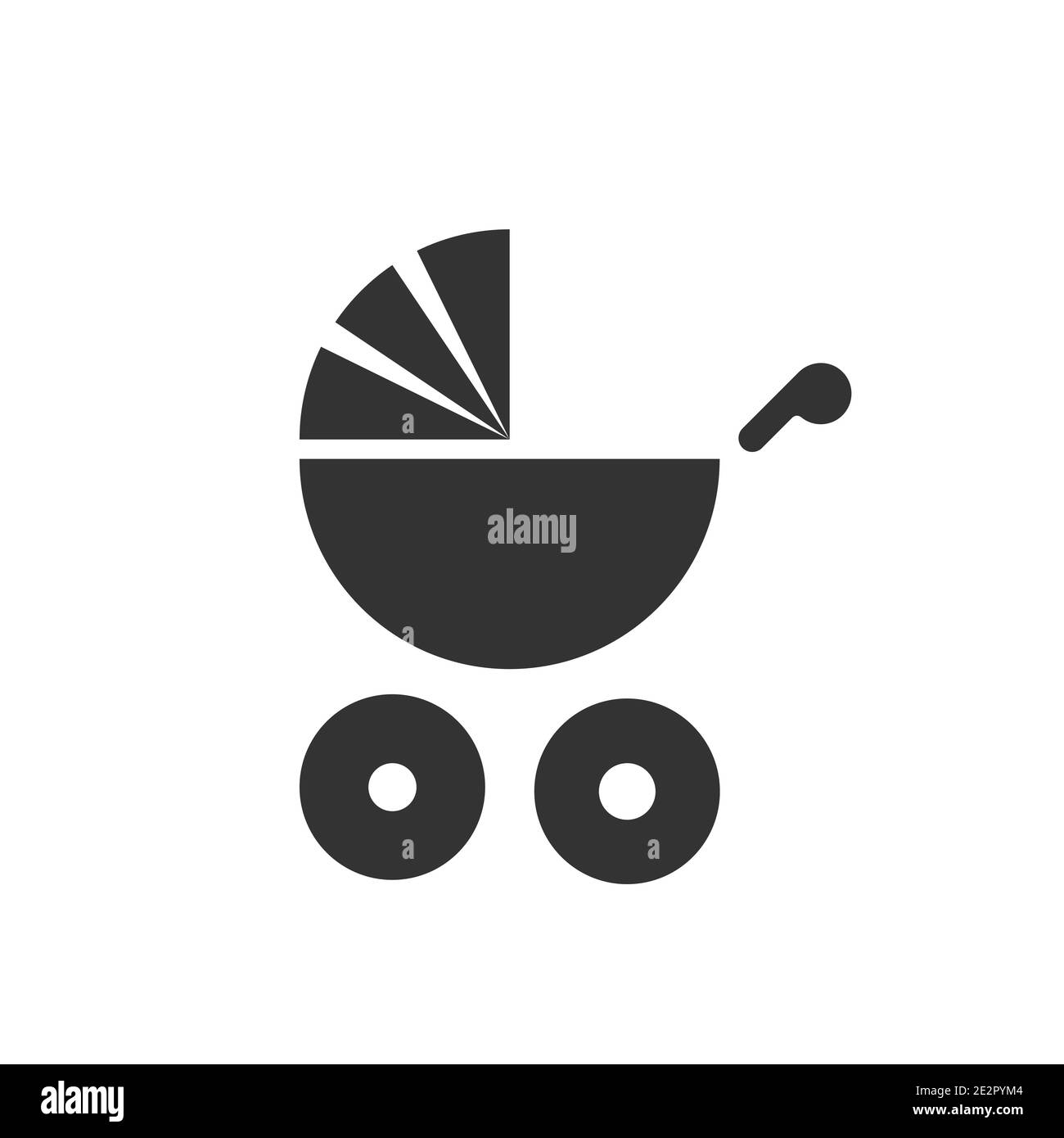 Icône poussette bébé. Berceau poussette pour les bébés, la mère et l'enfant, voyageant avec des enfants. Illustration de Vecteur