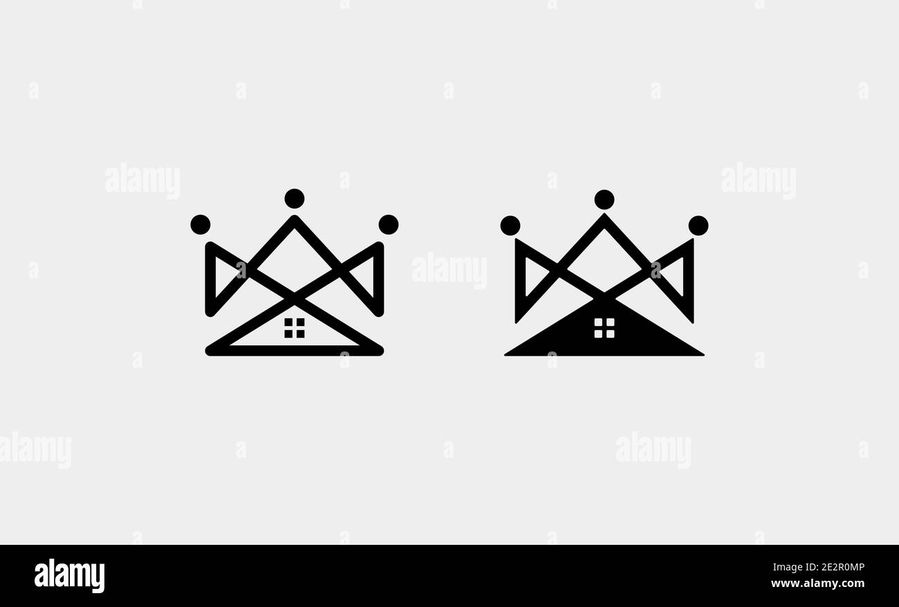 Home King Royal logo Design illustration vectorielle Illustration de Vecteur
