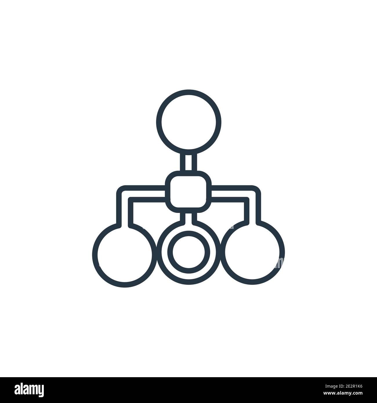 Icône de vecteur de contour d'ordre hiérarchique. Icône d'ordre hiérarchique noire fine ligne, vecteur plat illustration d'élément simple de la concession d'entreprise modifiable Illustration de Vecteur