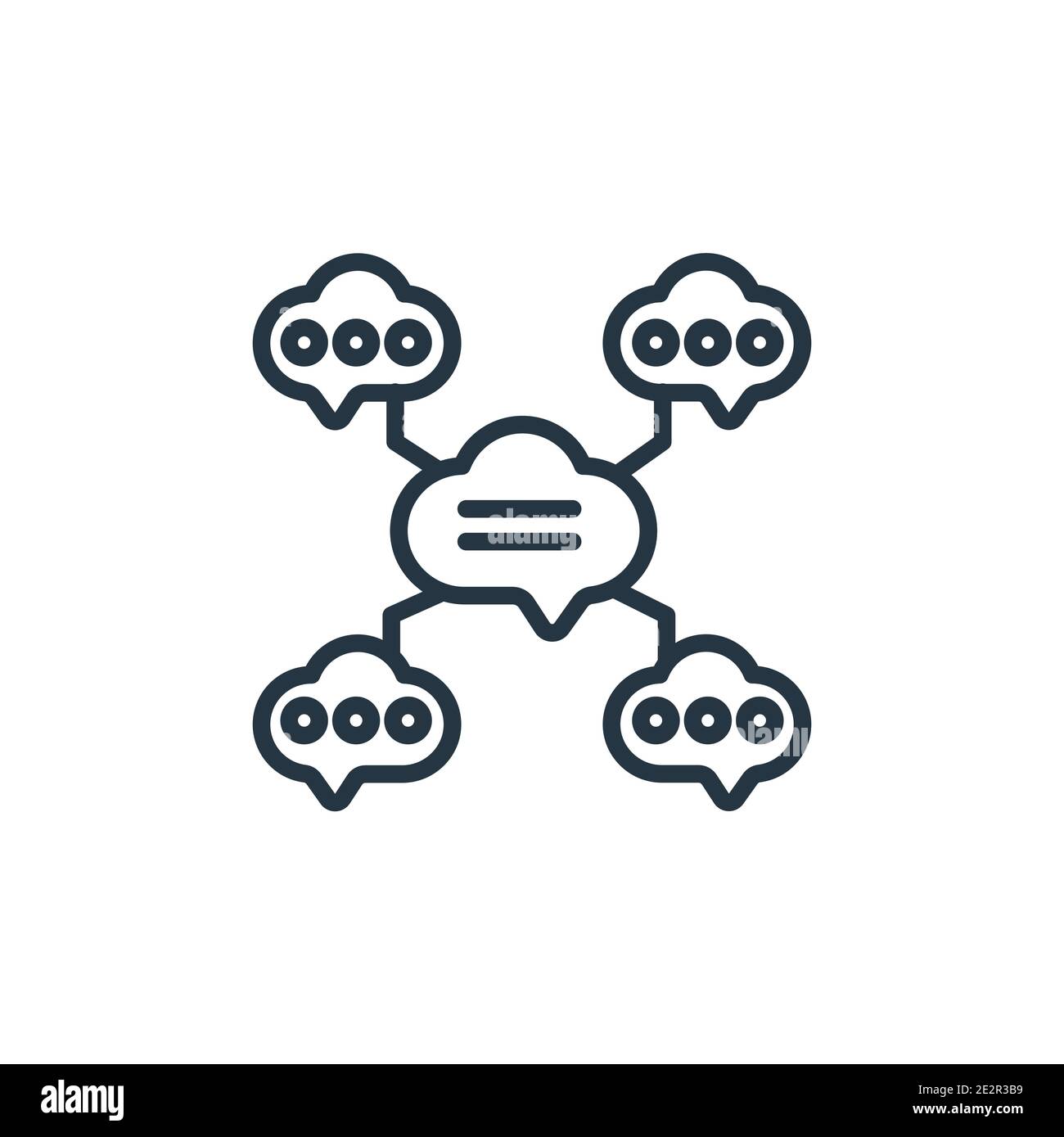 Icône de vecteur de contour de constructivisme. Icône de constructivisme noir ligne mince, vecteur plat illustration d'élément simple du concept de communication modifiable Illustration de Vecteur