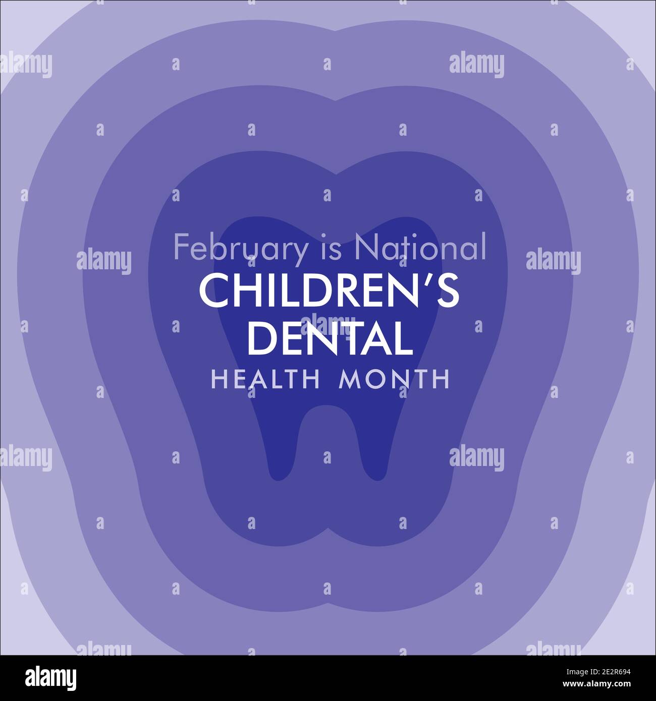 illustration vectorielle de février est le mois national de la santé dentaire des enfants concept de conception Illustration de Vecteur