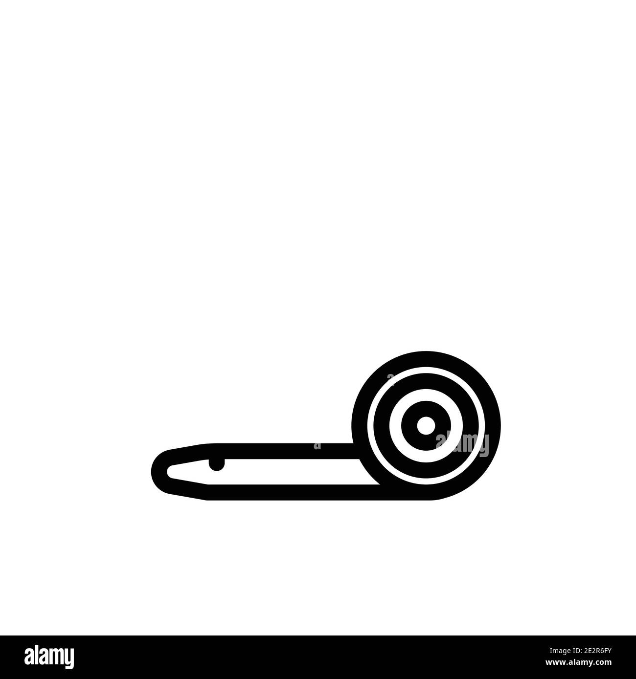 Icône de vecteur de contour de soufflerie. Icône de souffleur noir à lignes fines, illustration d'élément simple à vecteur plat de concept d'anniversaire et de fête modifiable isolé sur Illustration de Vecteur