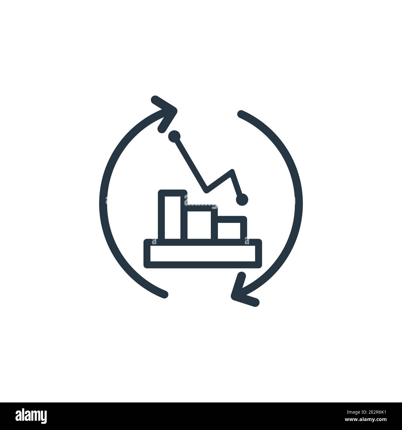 Icône de vecteur de contour de synchronisation. Icône de synchronisation noire fine, vecteur plat illustration d'élément simple du concept d'analyse modifiable iso Illustration de Vecteur