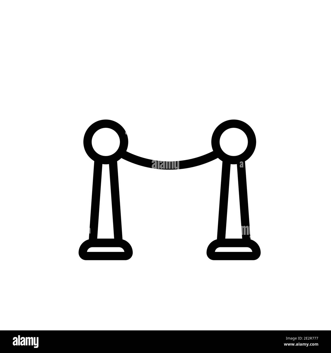 Icône vectorielle de file d'attente. Icône de file d'attente noire fine, vecteur plat illustration d'élément simple de concept d'anniversaire et de fête modifiable isolé sur wh Illustration de Vecteur