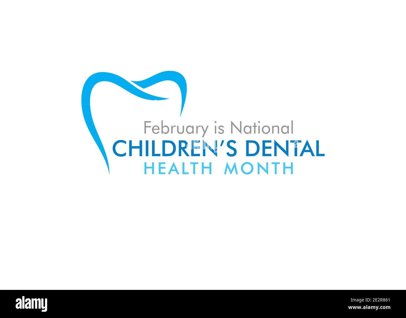illustration vectorielle de février est le mois national de la santé dentaire des enfants concept de conception Illustration de Vecteur