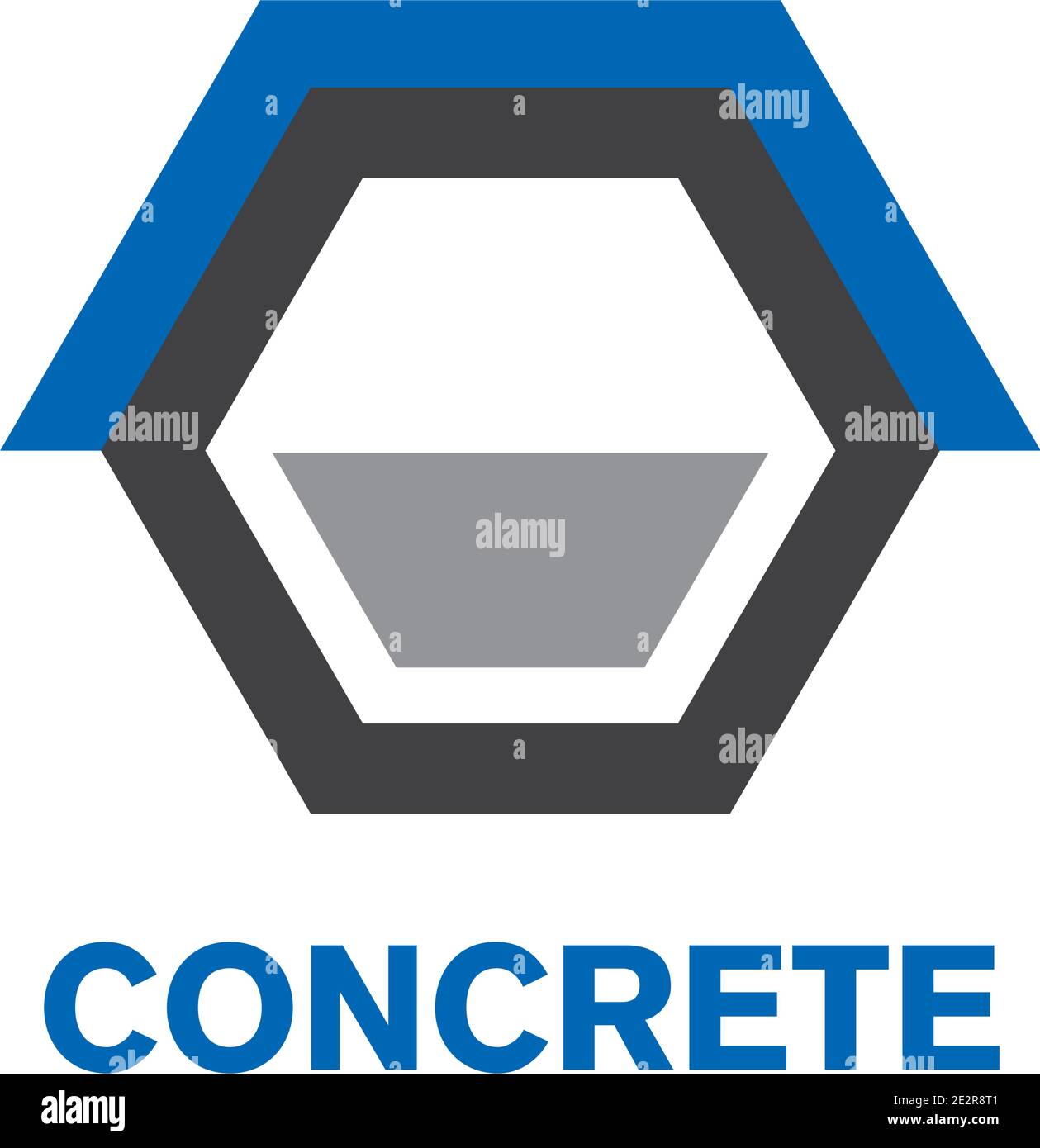 Logo vectoriel de blocs de béton et de béton Illustration de Vecteur