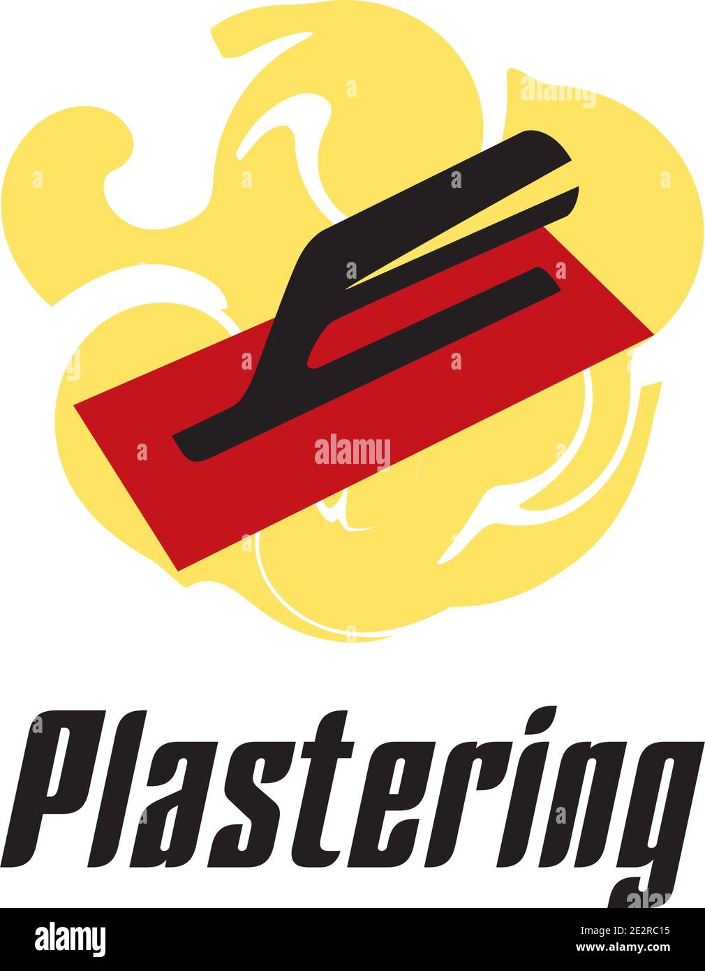 Logo vectoriel de la société de finition sur le plâtre et la peinture Illustration de Vecteur