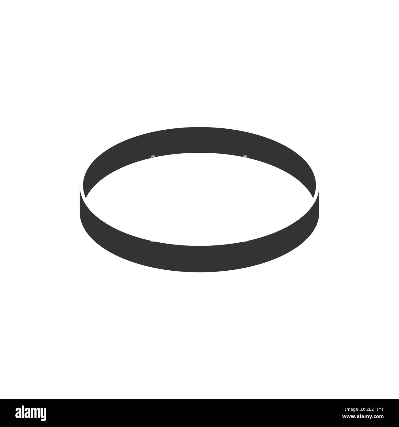 Icône de vecteur de sonnerie. Symbole de cercle isolé Illustration de Vecteur