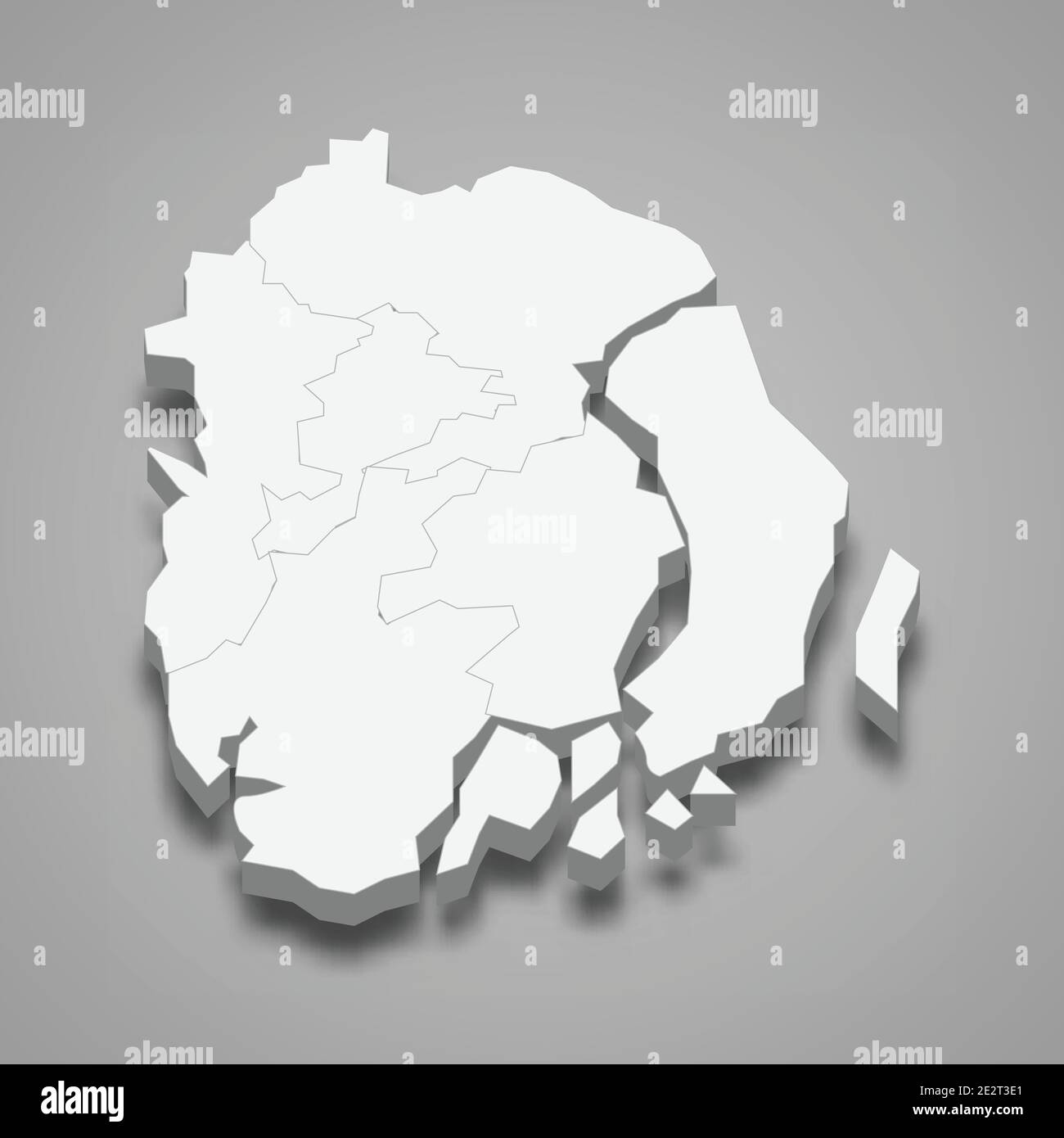 la carte isométrique 3d de Barisal est une division du Bangladesh, illustration vectorielle Illustration de Vecteur