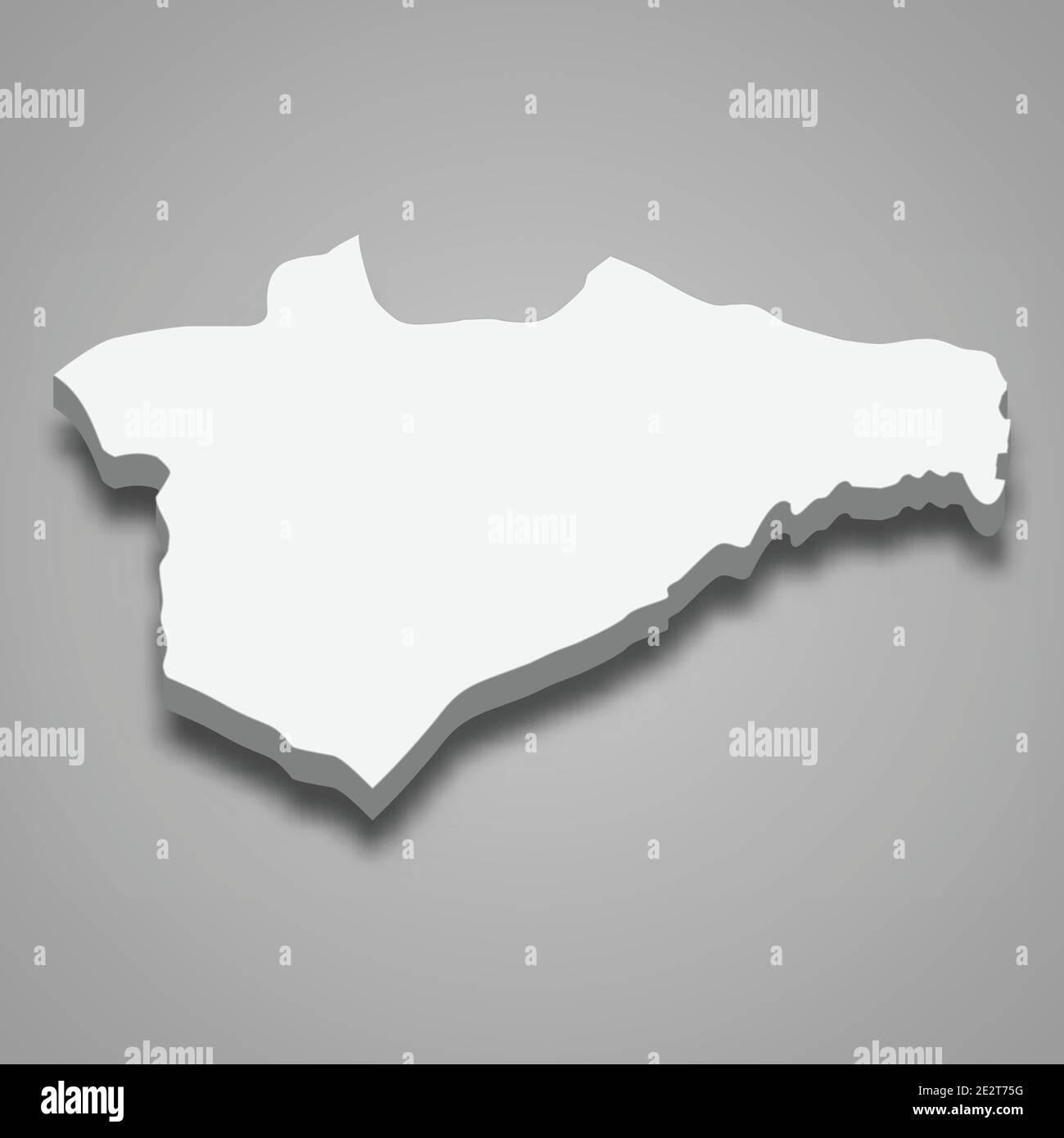 carte isométrique 3d du district de Jérusalem est une région d'Israël, illustration vectorielle Illustration de Vecteur