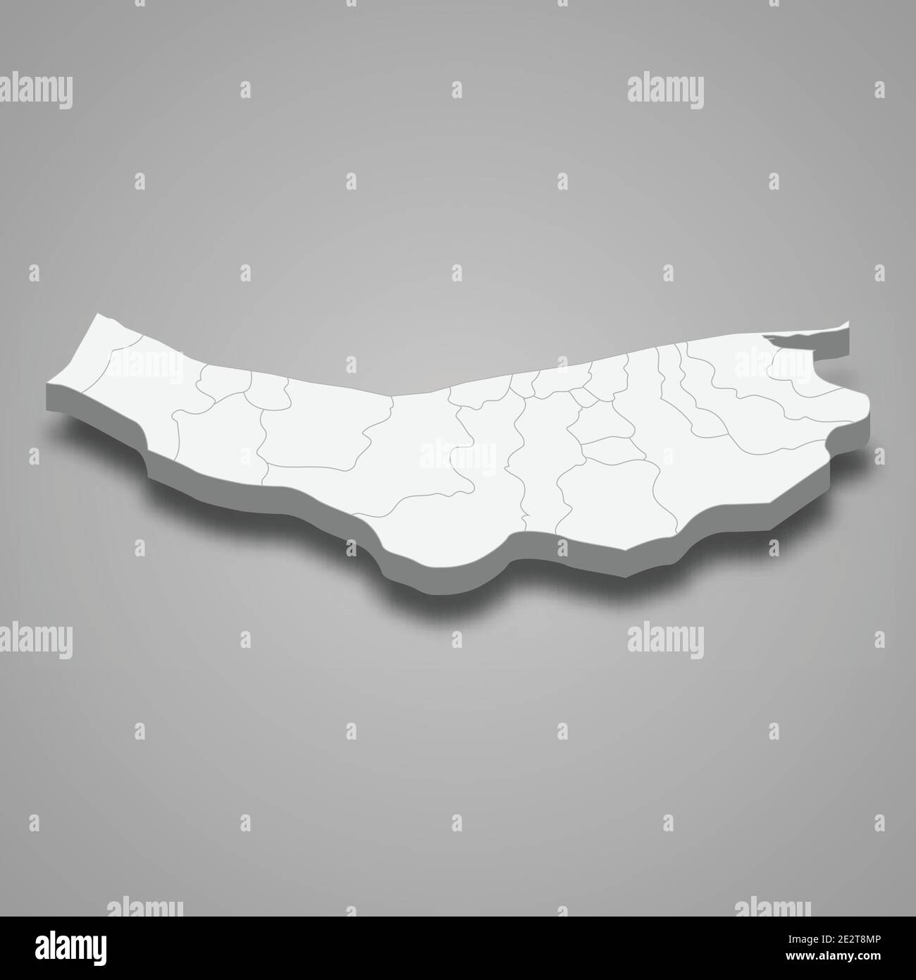 carte isométrique 3d de Mazandaran est une province de l'Iran, illustration vectorielle Illustration de Vecteur