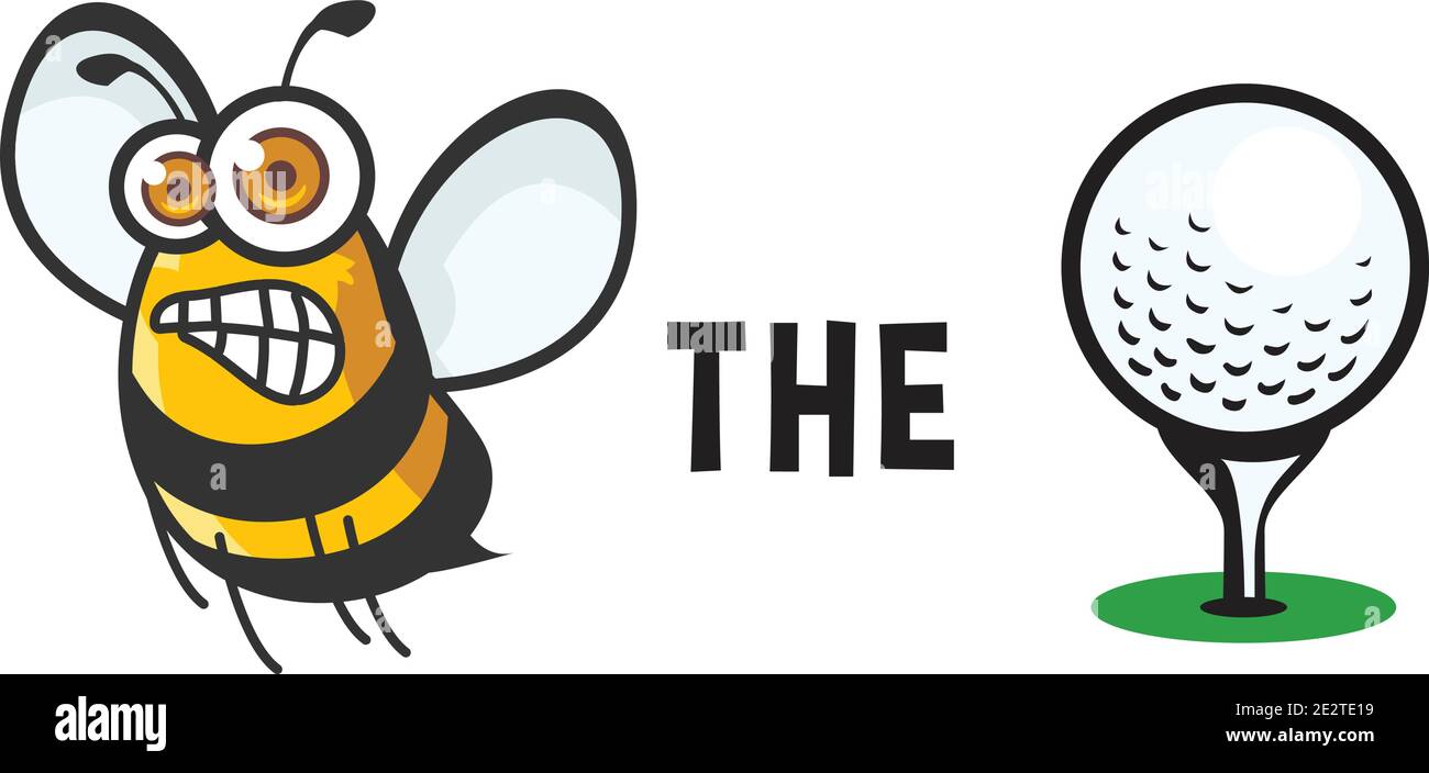 Abeille la balle mascotte logo Design Illustration de Vecteur