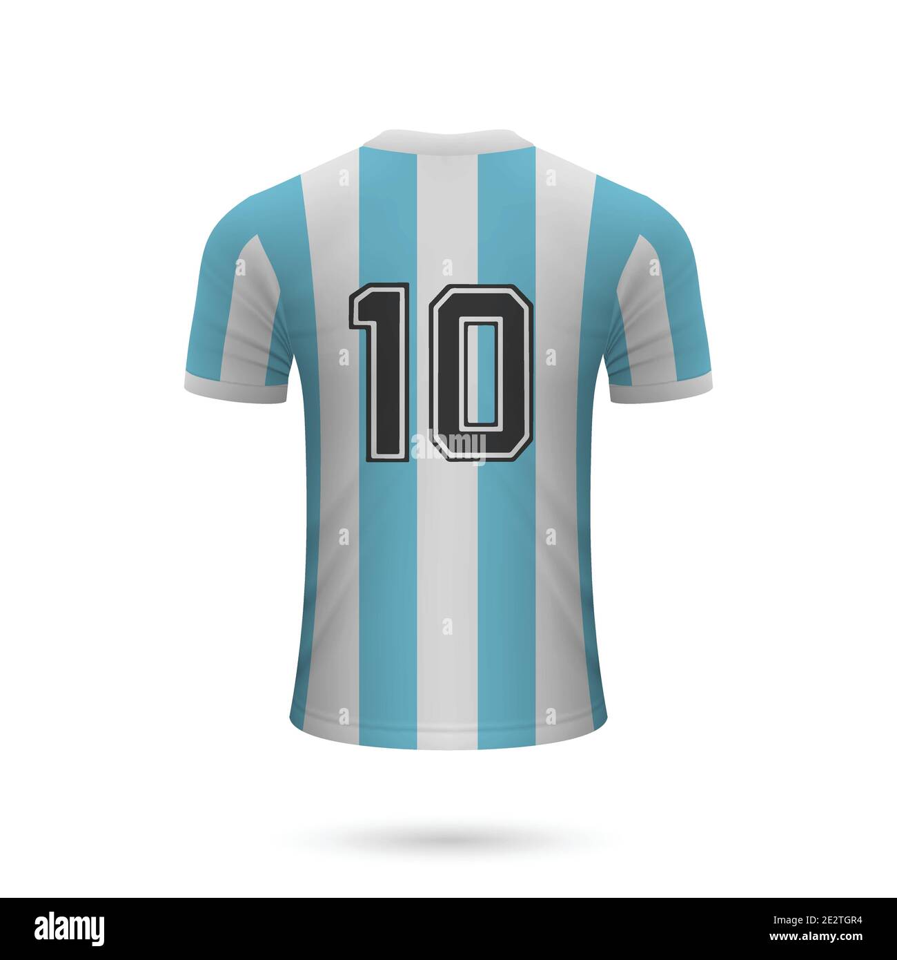 Maillot de football rétro Argentine avec numéro 10, modèle de maillot pour  kit de football. Vue arrière Image Vectorielle Stock - Alamy